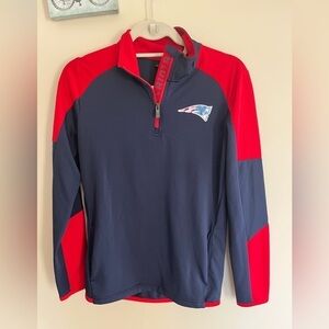 NFL New England Patriots 1/4 Zip Lightweight Sweatshirt Size Large Youth